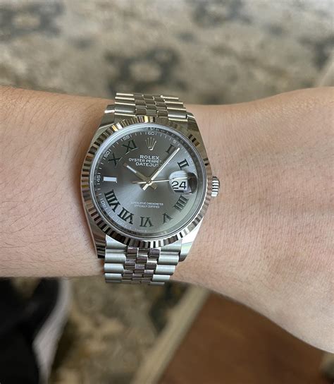 rolex wimbledon on wrist|rolex wimbledon 36mm price.